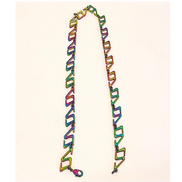 Authentic Vuitton x Virgil Abloh 2024 Rainbow Collier LV Link Necklace - Picture 4 of 10